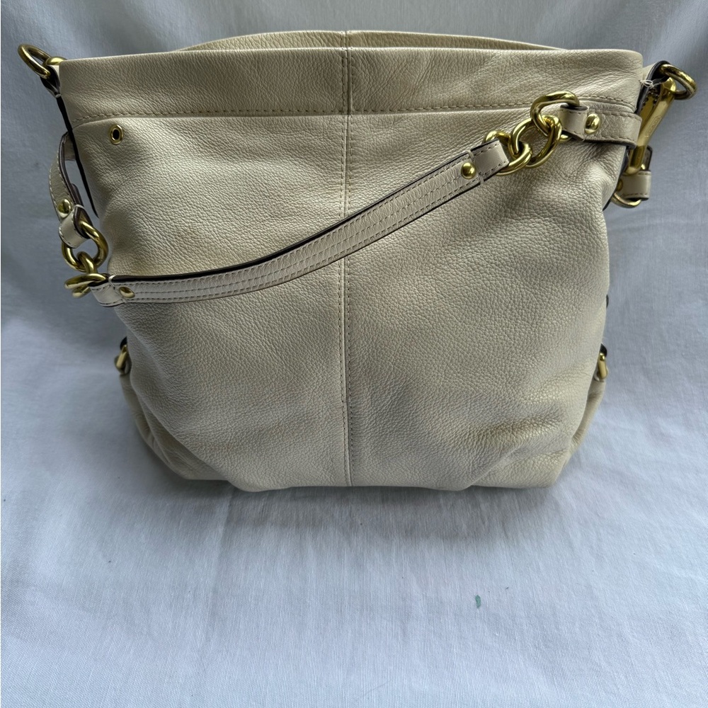 Coach Brooke Ivory Hobo Shoulder and Top Handle Purse Bag F17165 - Authentic
